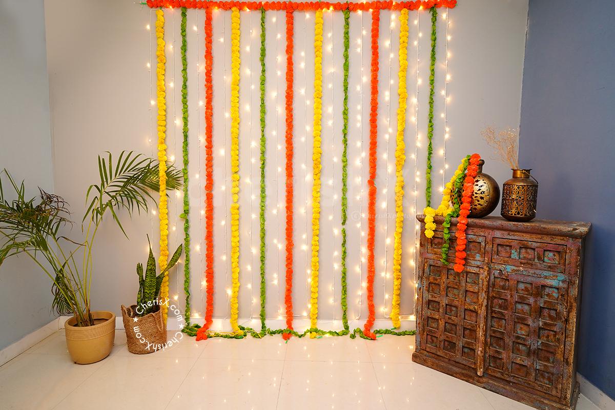 Classy Led Lights And Garlands Diwali Decor