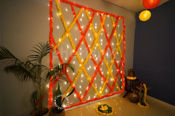 Lighten up your room or home with bright Festive Flower and Lantern Decoration.