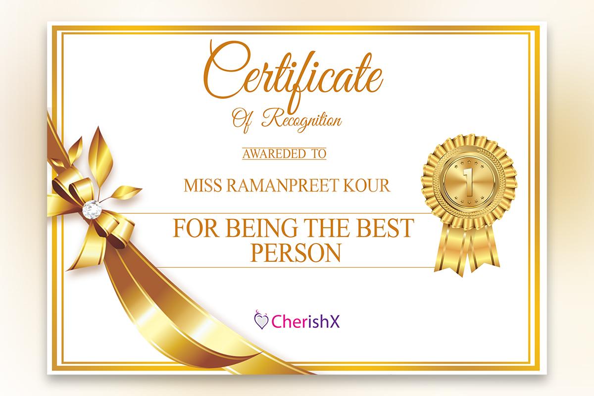 Best person certificate