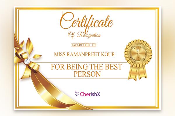 Best person certificate