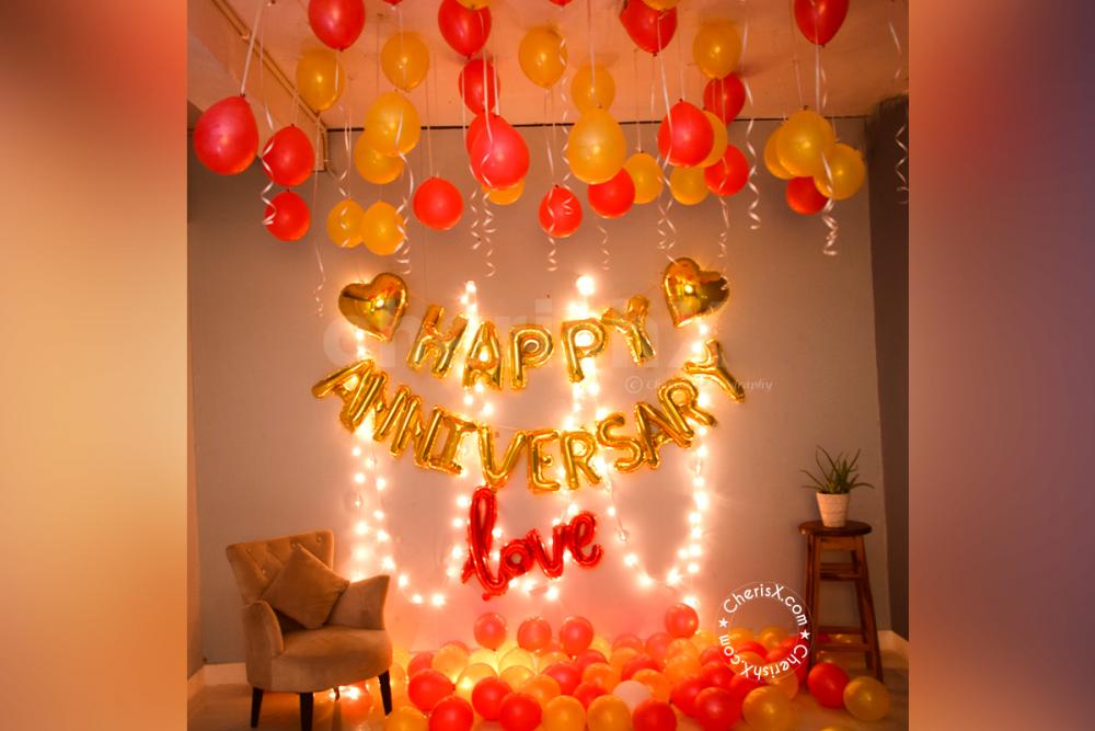 An Anniversary Balloon Room Decor for Home, Terrace or Room.