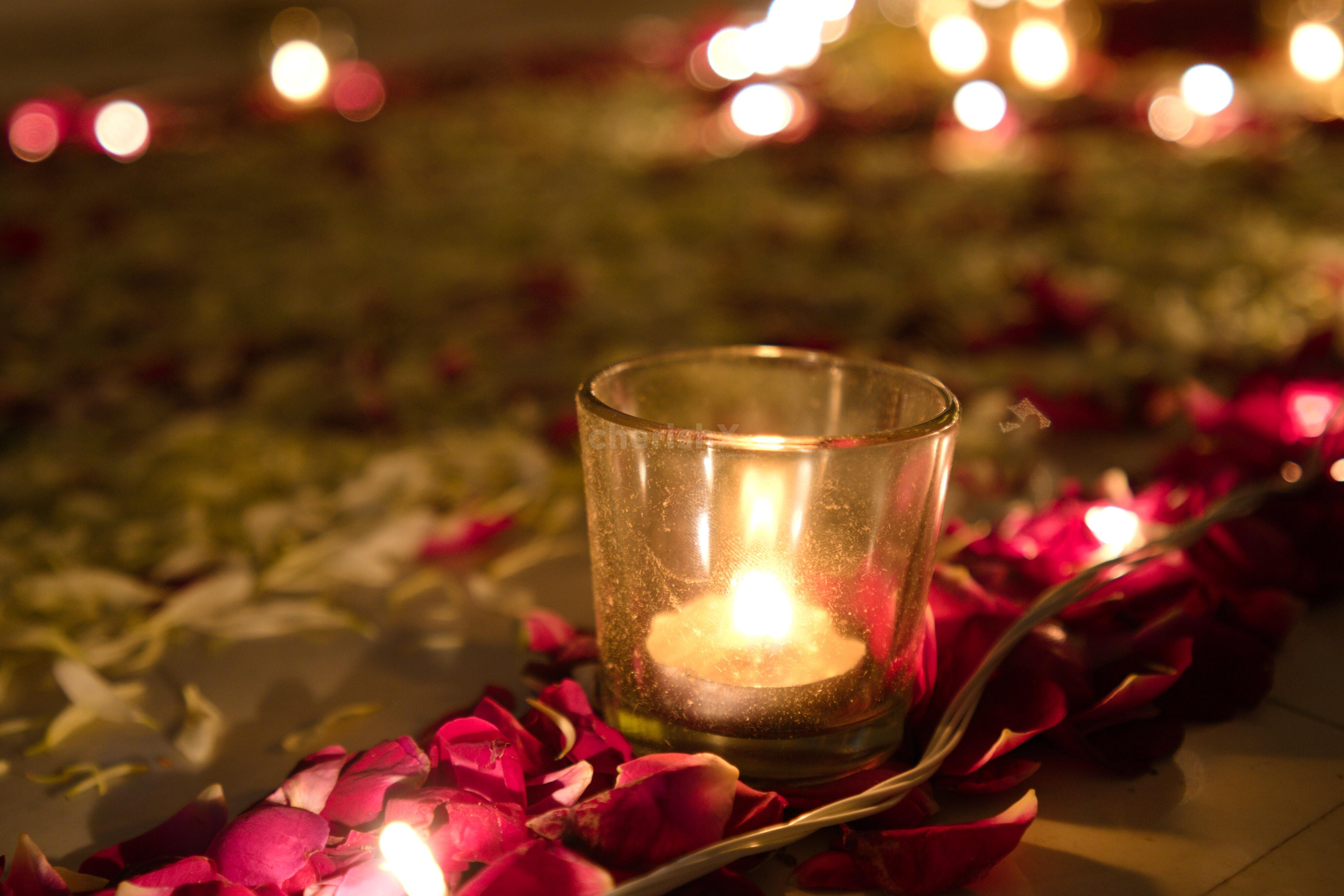 Candles & Flower Petals Decor-Proposal setup