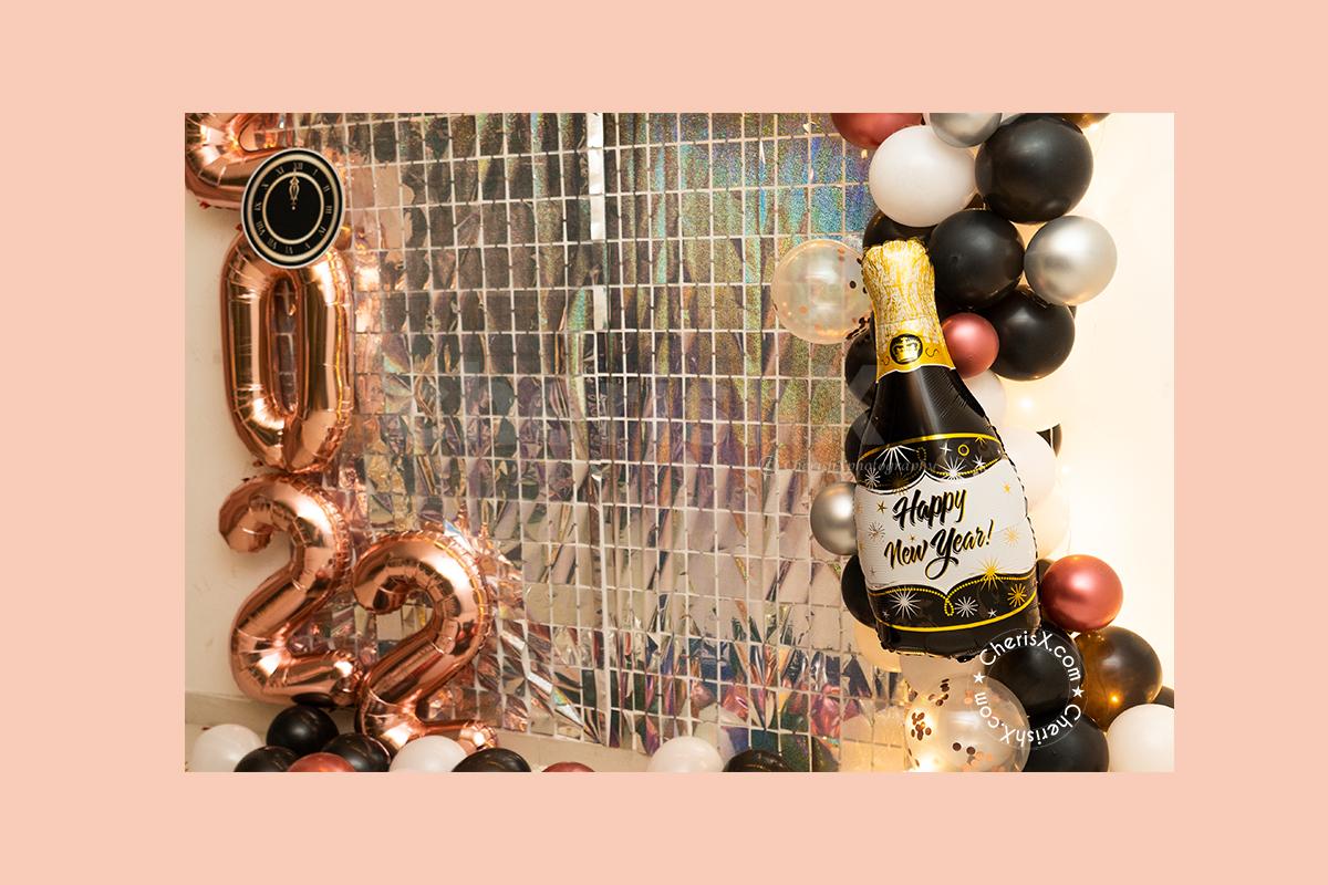 Make your new year party 2022 awesome with CherishX's Premium Black New Year Decor.