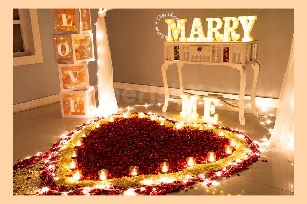 Plan a Romantic Proposal by booking CherishX's Marry Me Proposal!