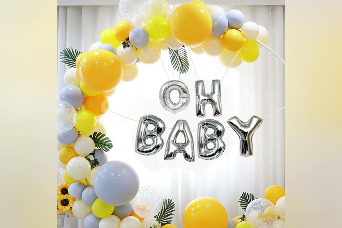 Gold & Yellow Ring Decor for Baby Shower and 1st Birthday Celebrations