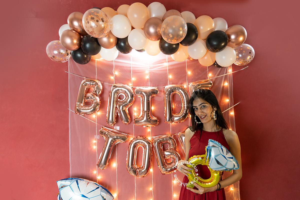 Make your or your friend's bachelorette party beautiful with CherishX's Rose Gold Balloon Decoration!