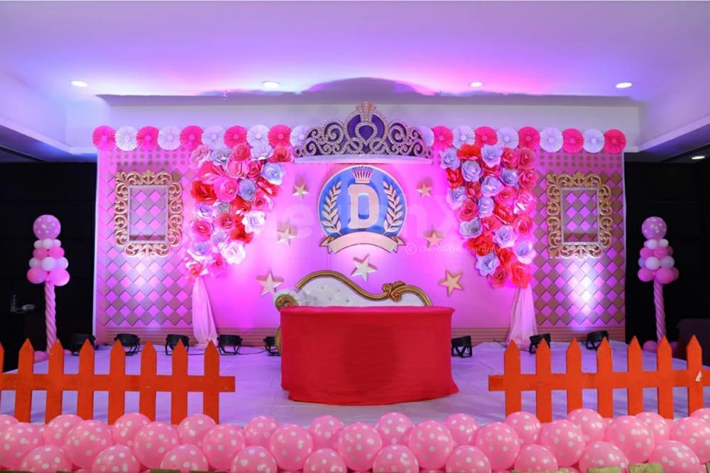 A Grand Queen theme Decoration by CherishX in Hyderabad.