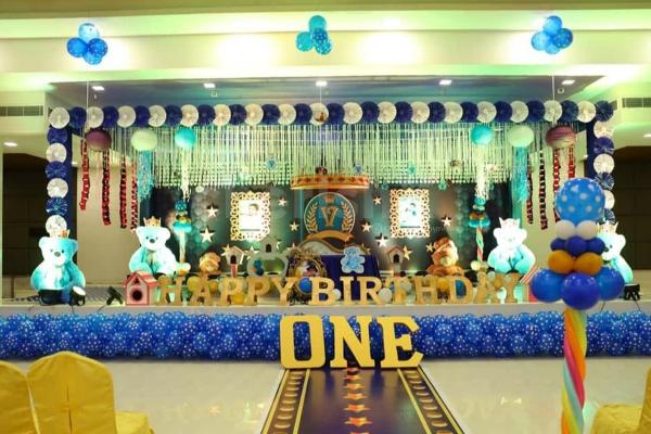 A finely curated Baby Bear Themed Birthday Decoration in Hyderabad.