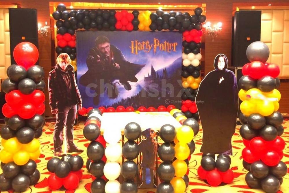 A finely curated Harry Potter Themed Birthday Decoration in Hyderabad.