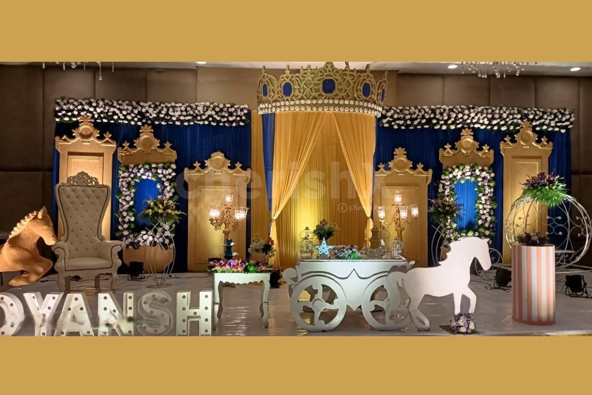 boy baby royal prince theme birthday party bangalore - Catering services  Bangalore, Best birthday party organisers and Balloon decorators