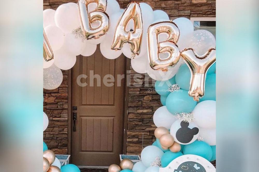 Get this beautiful ring baby shower decor offered by CherishX!