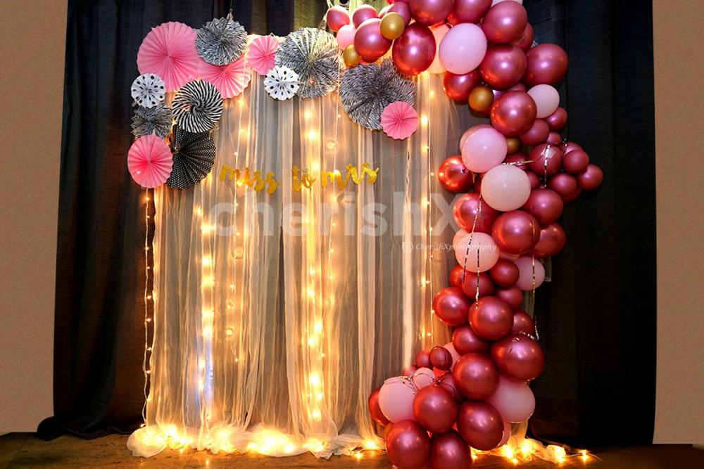 Miss to Mrs bridal shower decor in Hyderabad Hyderabad