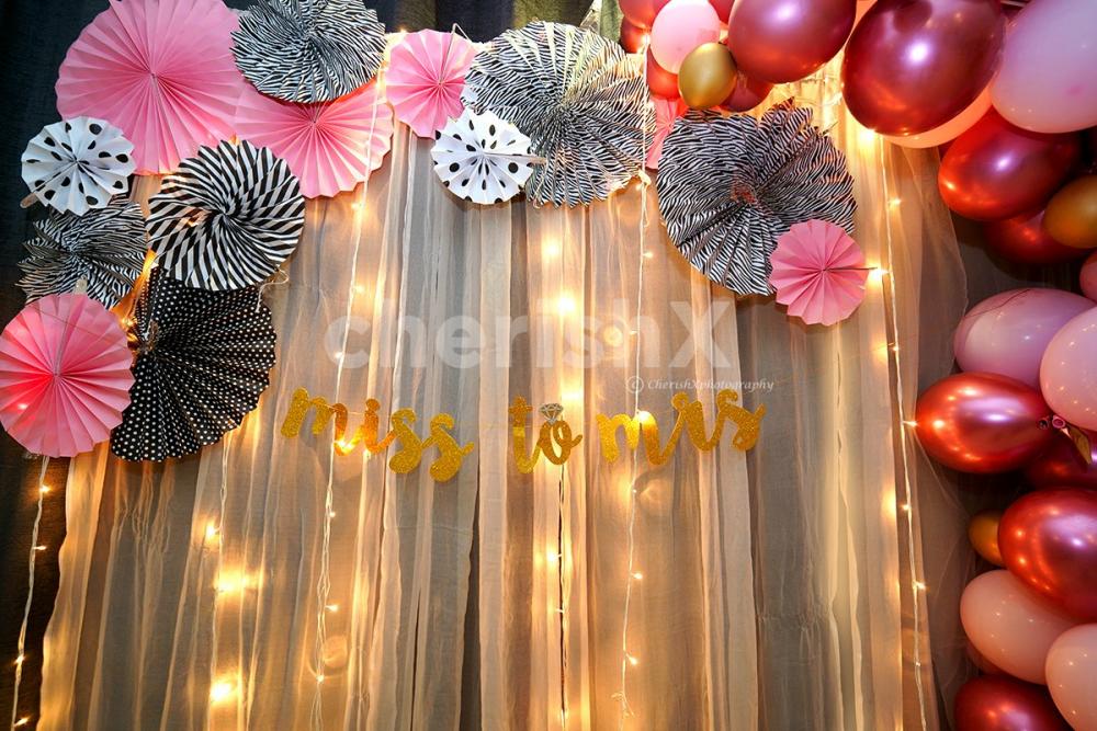 Miss to Mrs bridal shower decor in Hyderabad Hyderabad