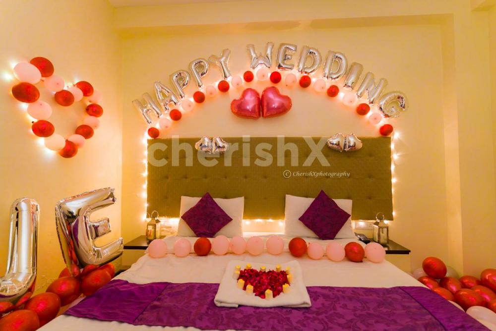Celebrate your wedding with CherishX's Happy Wedding First Night Decor and have a memorable time!