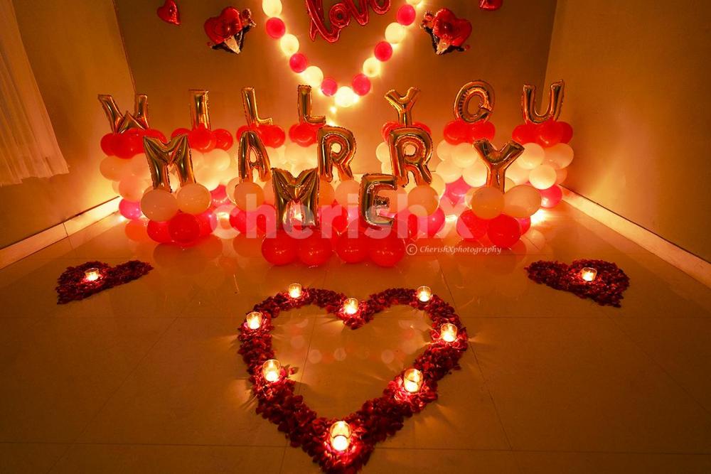 Propose your love on this Valentines By booking CherishX's Valentine's Day Proposal Decor!