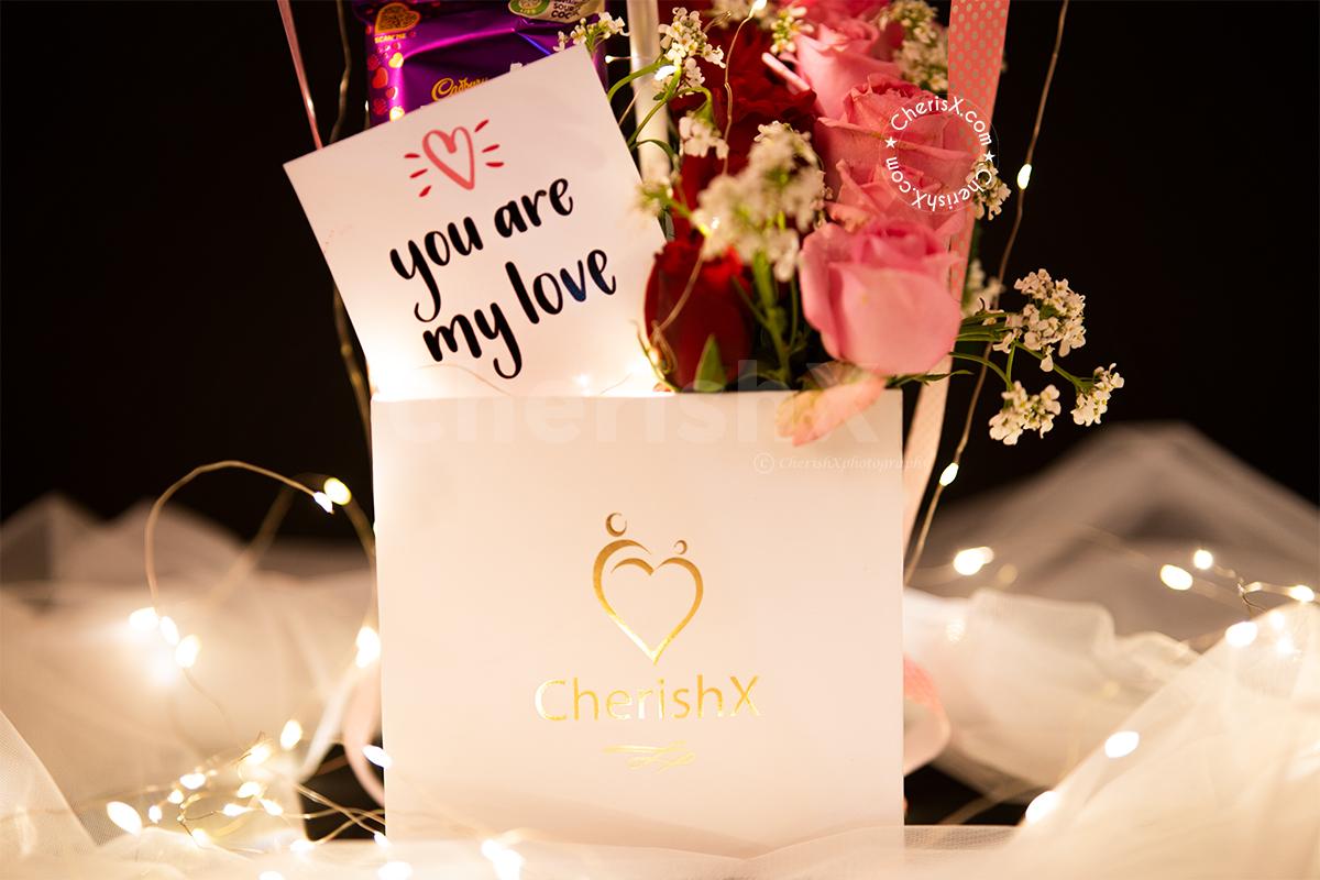 Celebrate this Valentine's Day and week beautifully with CherishX's Exclusive Candy Flowers Balloon Bucket Gift!