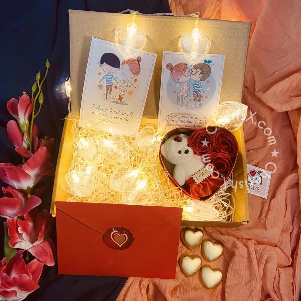 A Cardboard box for Valentine's box of Hearts by CherishX.