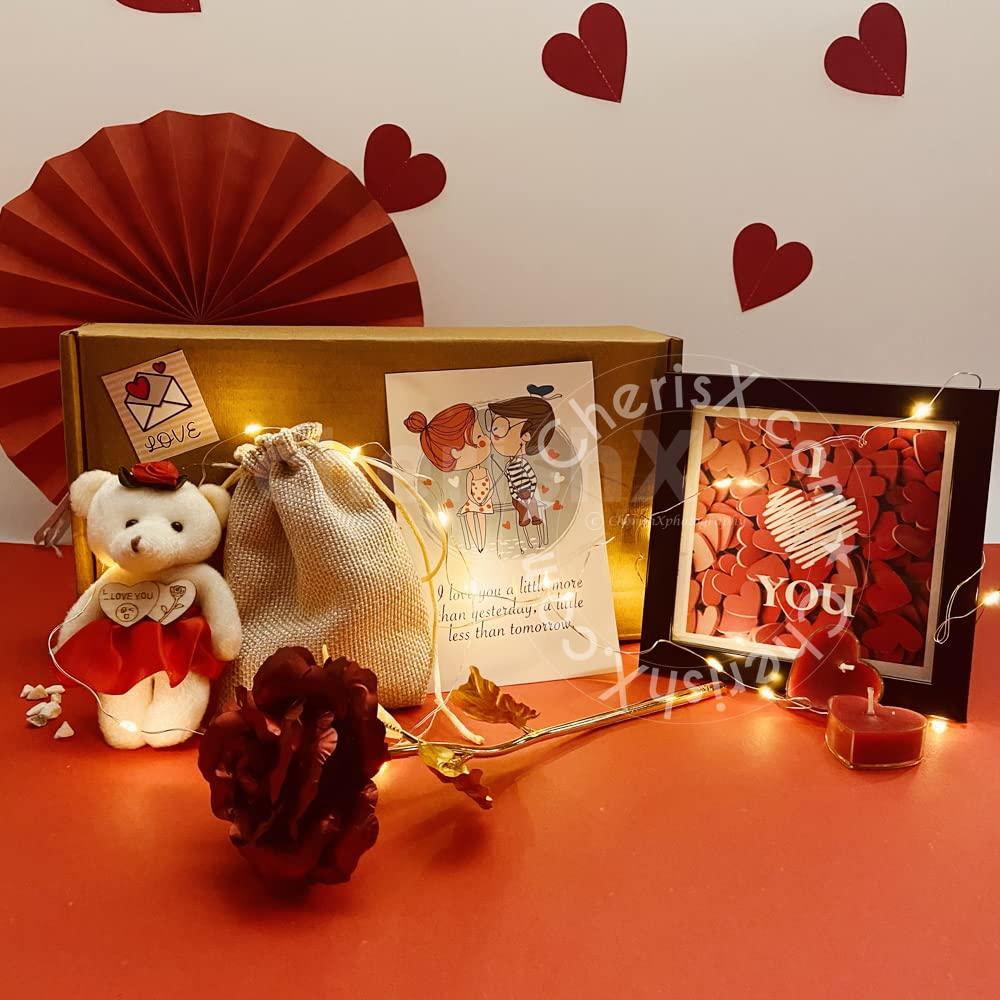 Make your partner feel special this Valentine's with Gorgeous Valentine's Love Rose Hamper by CherishX.