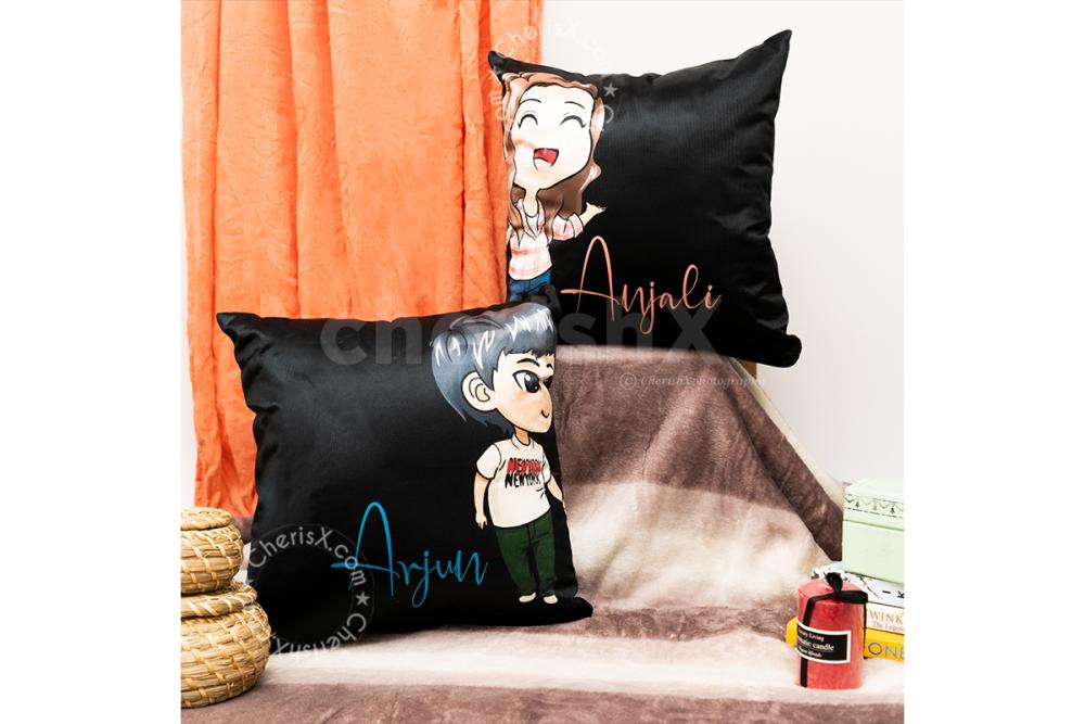 Couple Customised Cushions with names of you and your loved one.