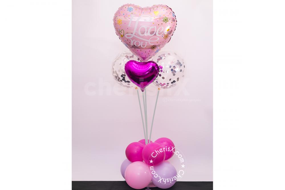 An exquisite balloon bouquet curated for Valentine's by CherishX!