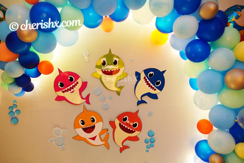 Book a beautiful Baby Shark Birthday Balloon Decor for your Child's ...