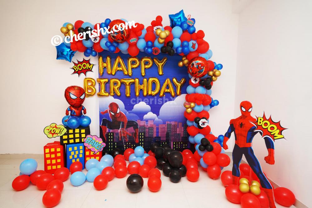Throw a wonderful party with CherishX's Spider-Man Birthday Theme Decor.