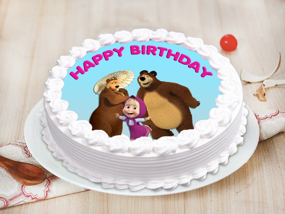 Masha and Bear Theme Cake