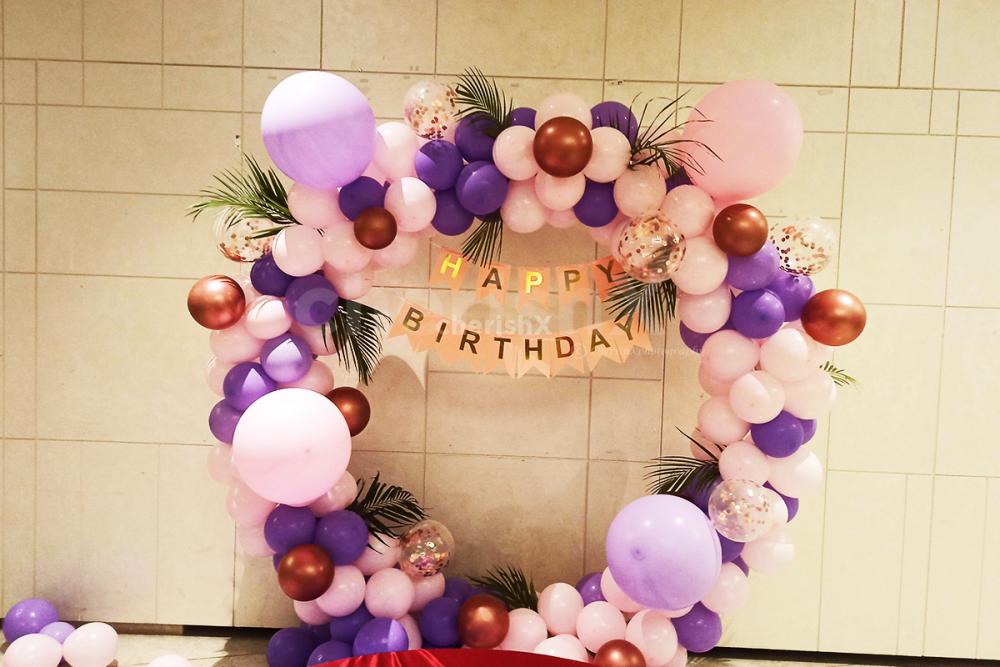 A Stunning Pastel Pink and Purple Theme Birthday Decor by CherishX.
