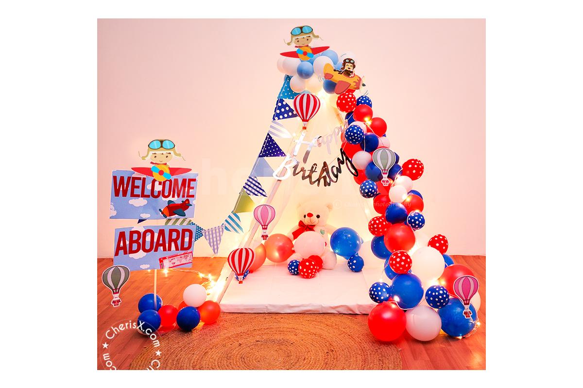 Aeroplane Theme Kids Canopy Decor for your Kids Birthday in Delhi NCR