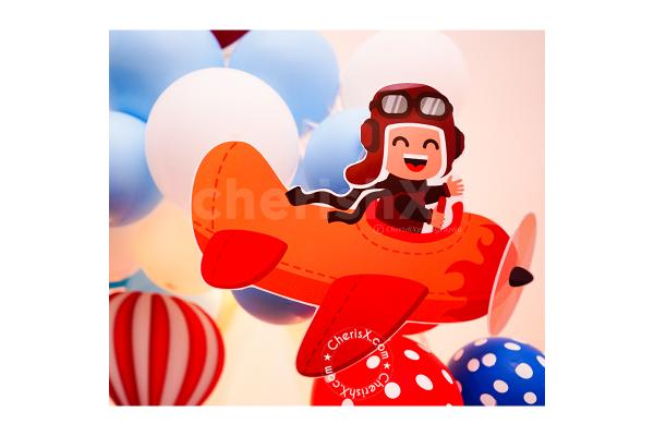 Surprise your Kid with this Gorgeous Aeroplane Theme Canopy Decoration!