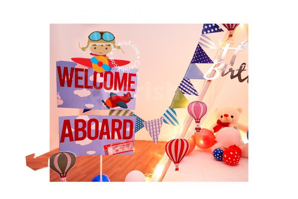 Make your baby's occasion special with this Aeroplane Theme Canopy Decoration!