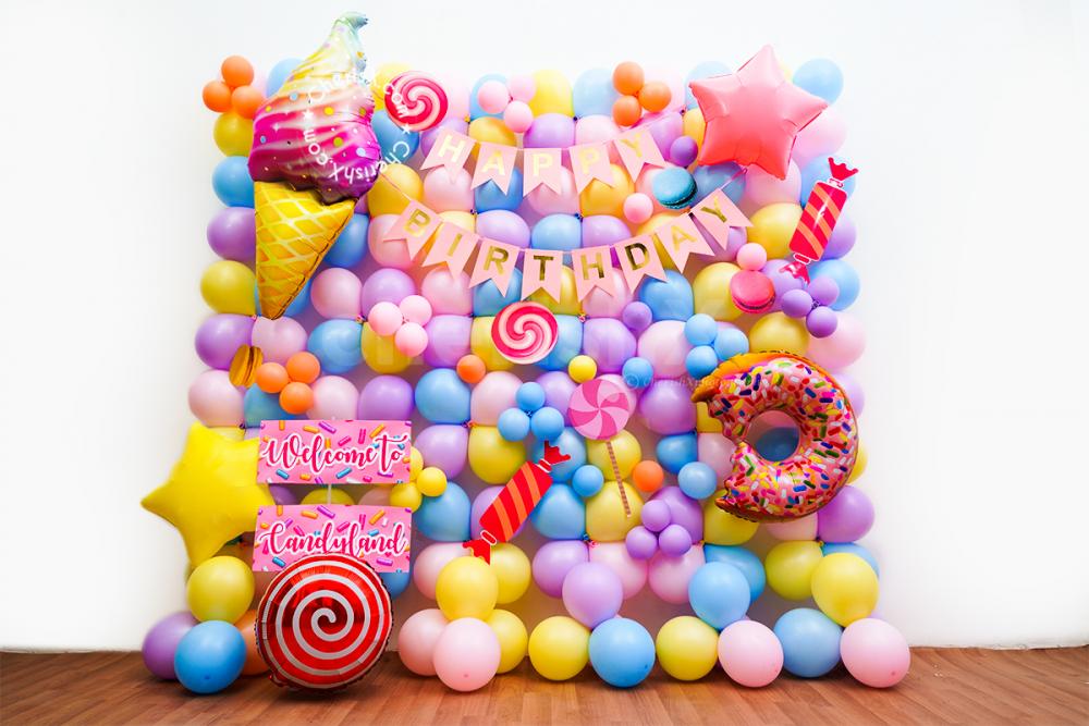A Sweet Candy Land Birthday Decor for your baby boy or baby girl's birthday in mumbai