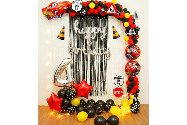 Get ready for some fun with CherishX's Mcqueen Themed Birthday Decor!