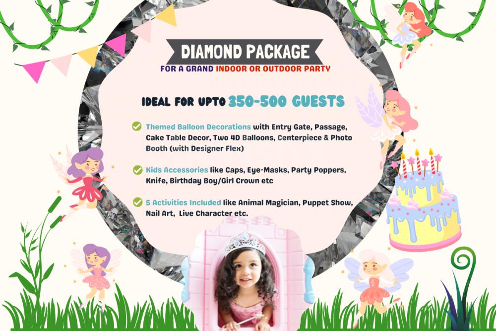 Get a fulfilling Diamond Package for your Kid's Grand Birthday Party.