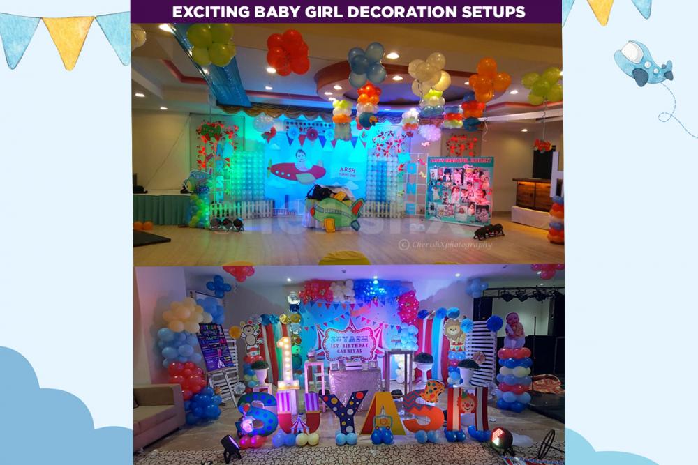 Exciting Baby Girl Decoration Set Ups Under Platinum Package.