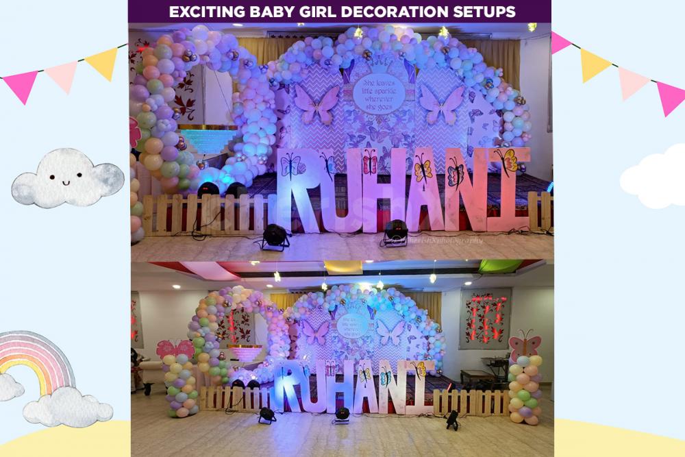 Choose among exciting baby girl decoration setups.