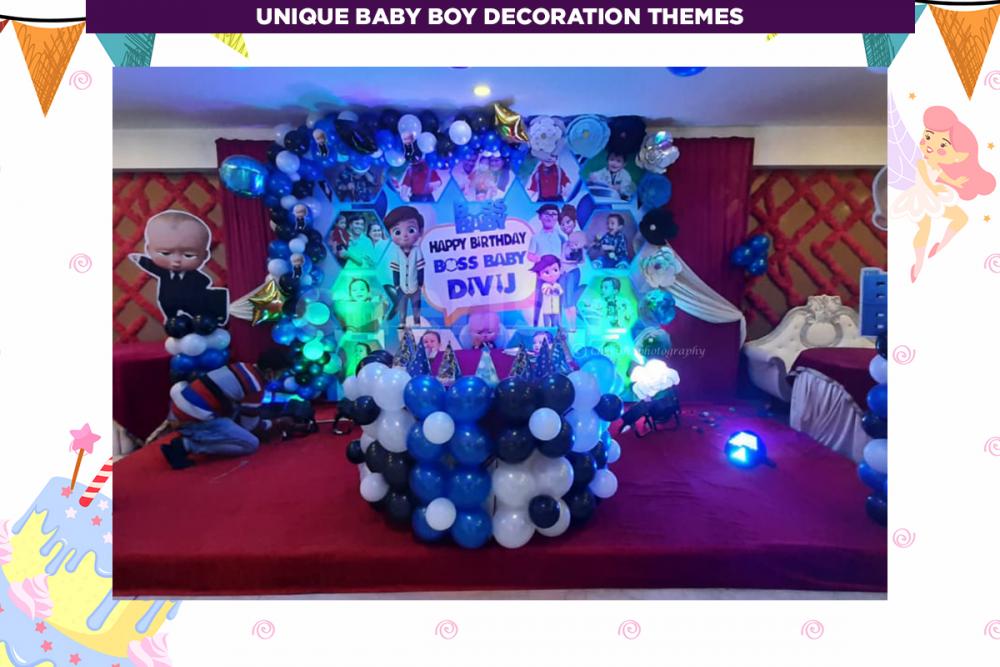 Select among Unique baby boy decoration themes for your baby boy's birthday.