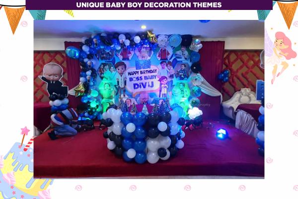 Select among Unique baby boy decoration themes for your baby boy's birthday.