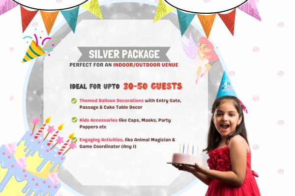 Kids Birthday Party Package- Silver