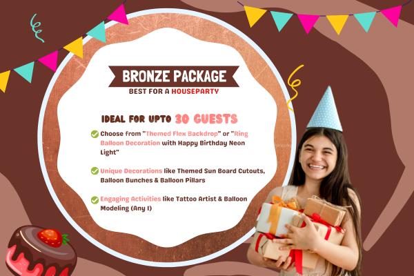 Kids Birthday Bronze Combo Package