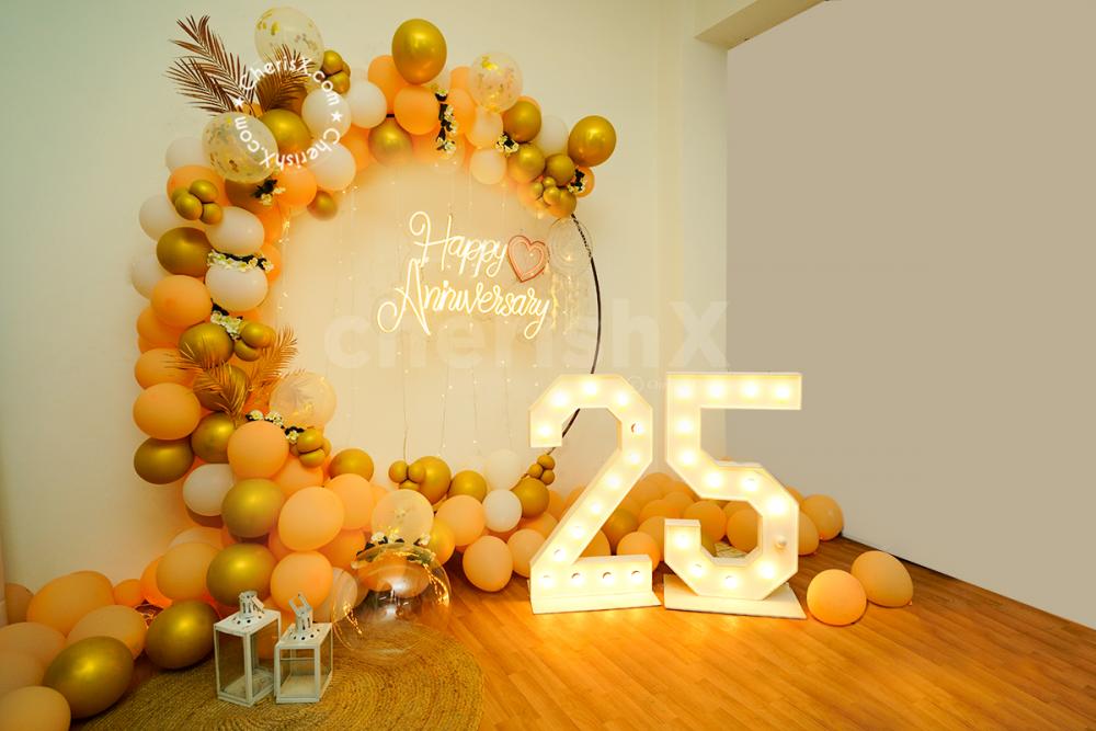 Let your celebrations be awesome with CherishX's Golden Boho Theme Decor.