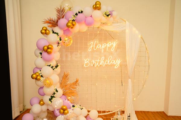 Get a Pastel Purple and White Mesh Decor for your Celebrations in Delhi NCR!