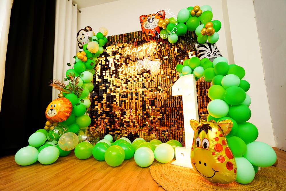 Make your Kids Birthday Party Special with CherishX's Shimmer Jungle theme decor!