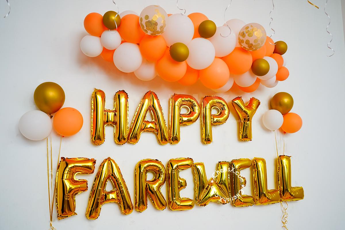 White and Peach Theme Farewell Decor for your Special Occasions in your  city. | Mumbai