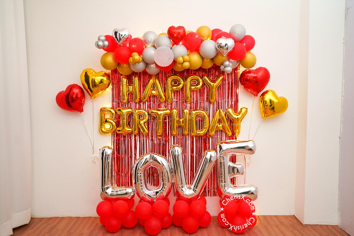 Make your close one's birthday celebration extra special with CherishX's Red Themed Romantic Birthday Decoration!