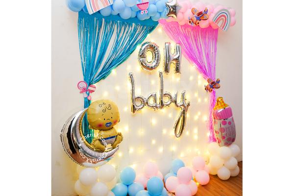 A Stunning Pastel Pink and Blue Theme Baby Shower Decor!