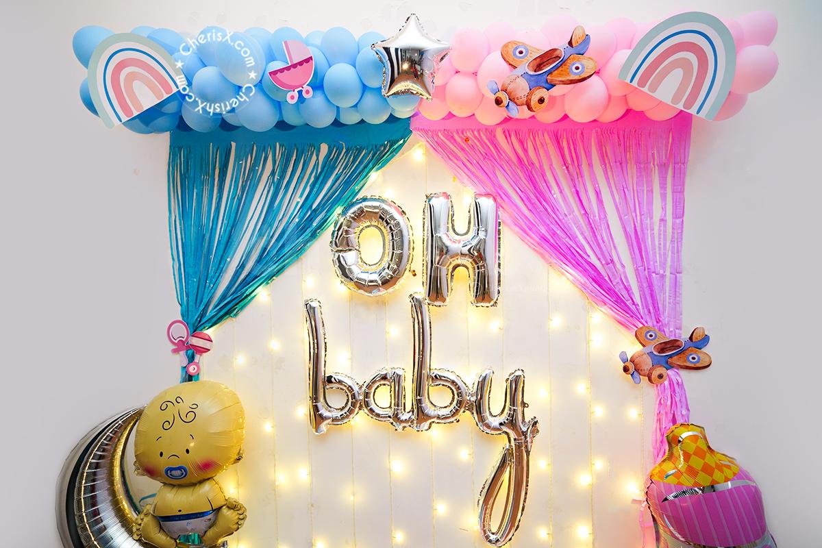 Book a Pastel Pink and Blue Theme Baby Shower Decor for your Close ones!