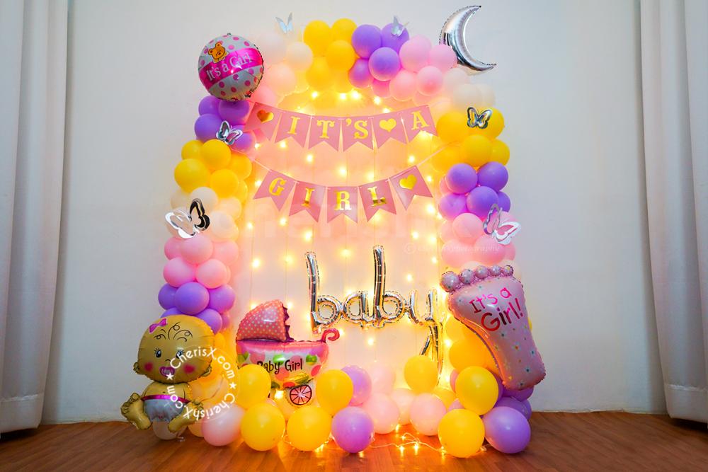 Get a wonderful Pastel theme welcome baby decoration in Delhi NCR.
