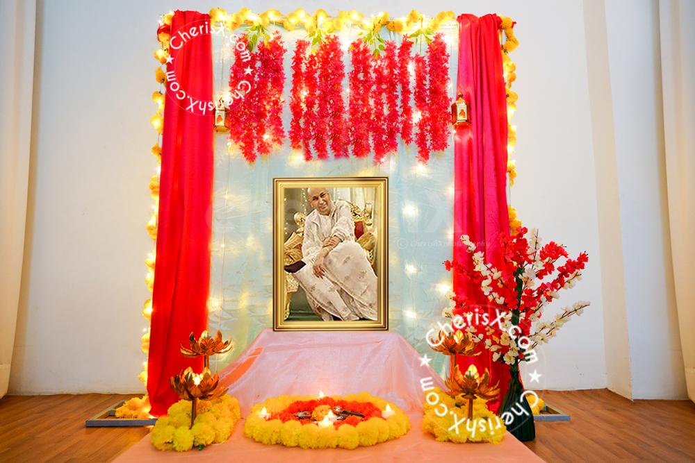 Guru Ji Birthday Pink Flowers Decor Delhi NCR