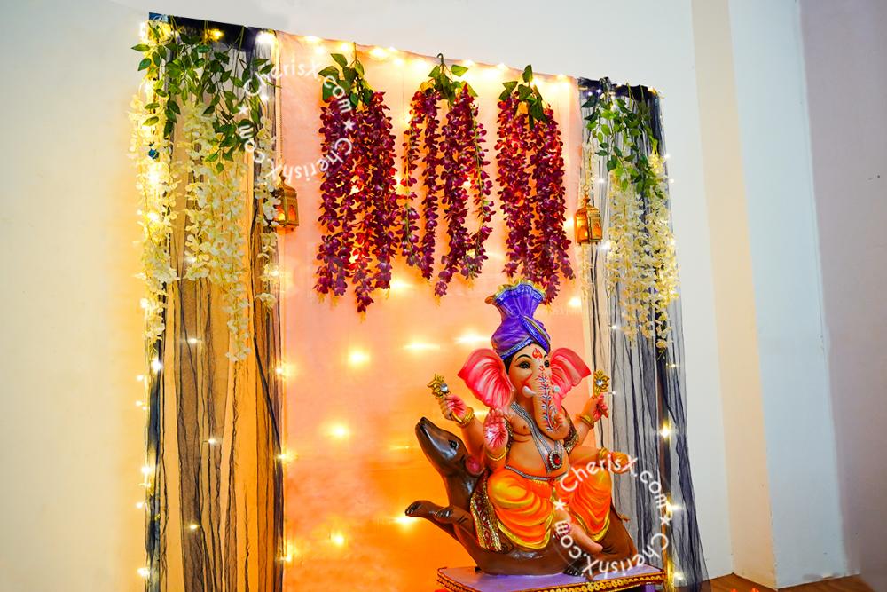 240 Best Ganpati decoration ideas in 2023 | flower decorations, ganapati  decoration, ganpati decoration design
